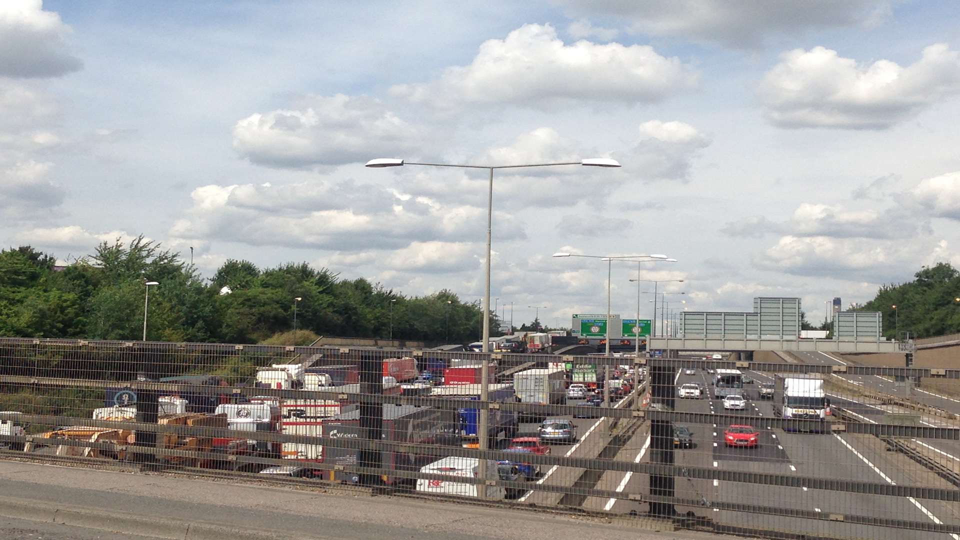 Traffic stretched back for miles on the M25 after a horse got loose. Picture: Becky Acres