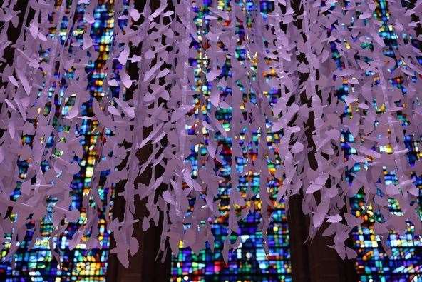 Admire the Peace Doves installation with a loved one. Picture: Gareth Jones