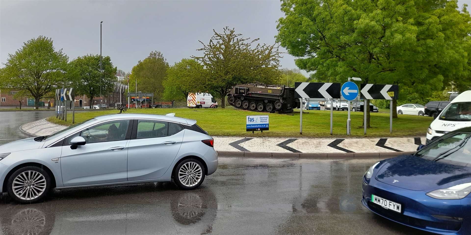 The five-armed 'tank roundabout' is one of the busiest junctions in Ashford