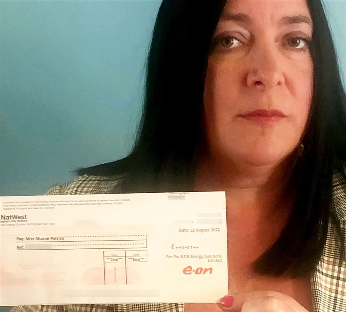 Sharon Patrick, 47, from Rochester, says she was given a penny by E.ON as a 'reward' for being a prepayment customer