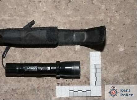 One of the weapons recovered by police