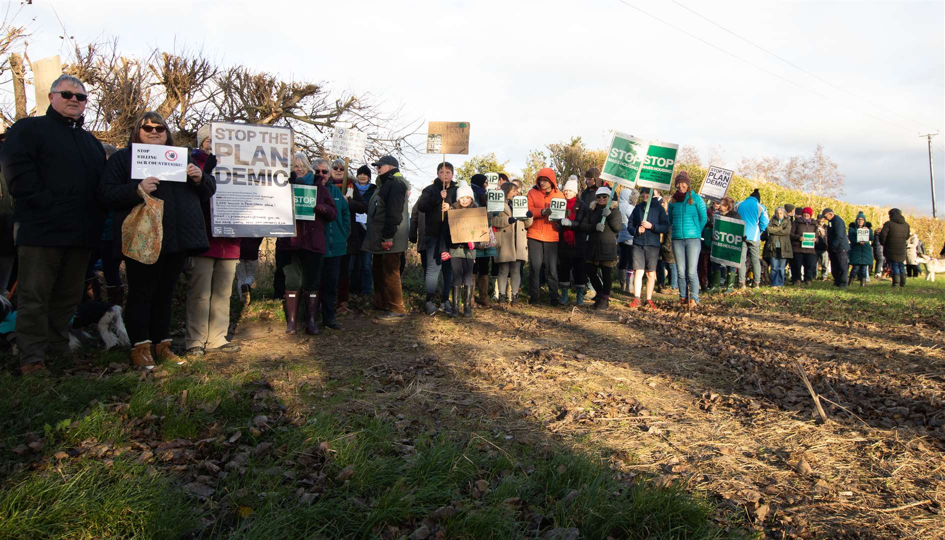 Fields and Fresh Air Faversham protestors. Picture: Tilly Bayes