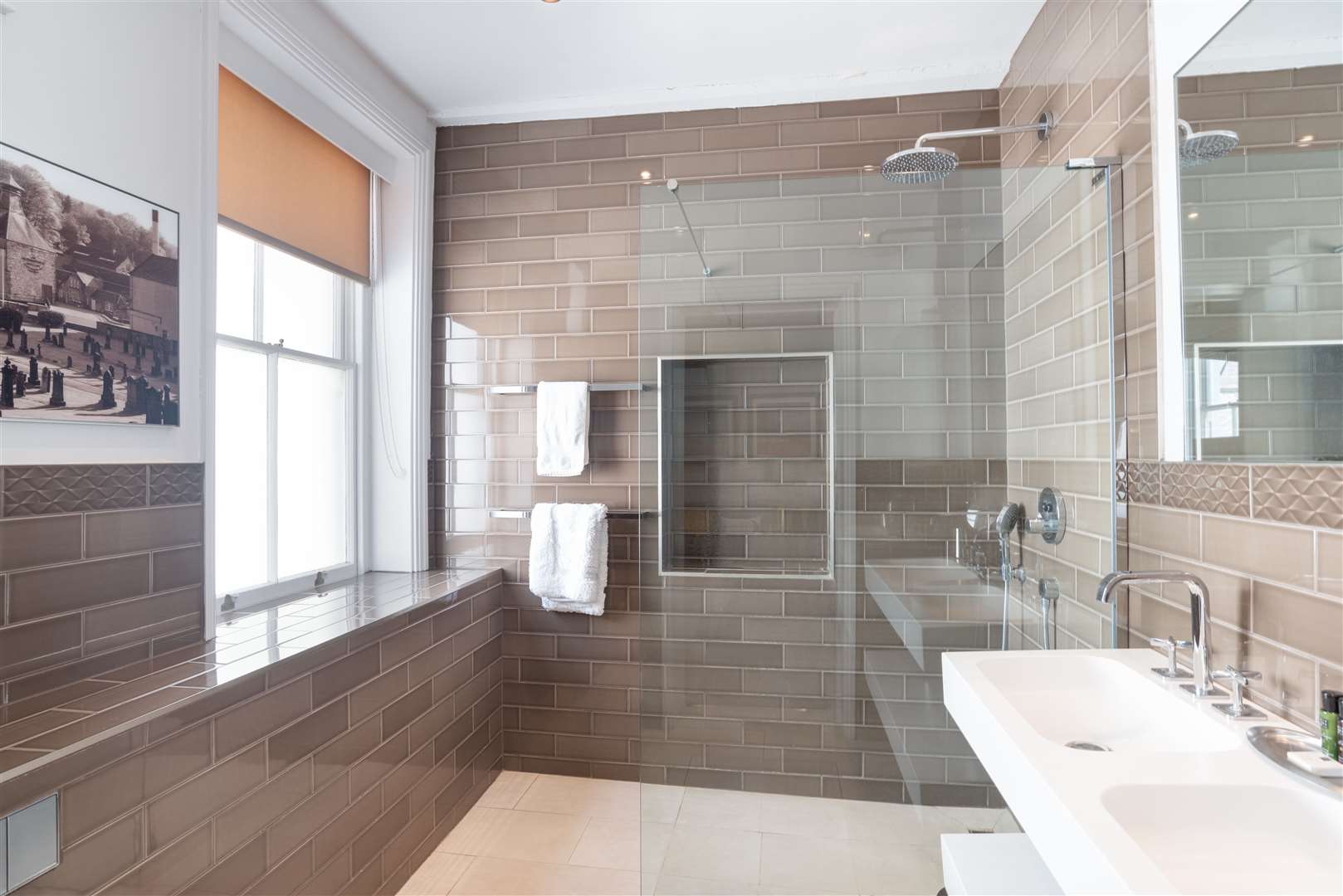 The modern bathroom inside The Admiral Penn at Beach Street, Deal Picture: Strutt and Parker