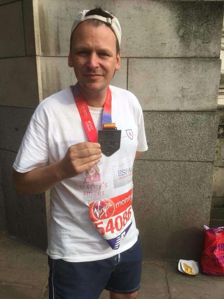 Steve Nash, 45, from Vigo, who ran to support of Stacey's Smiles