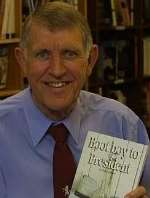 Brian Luckhurst pictured last month with a copy of his biography From Boot Boy to President