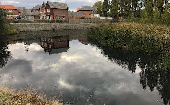 The picturesque pond on Eastchurch's Northborough Manor estate (4513252)