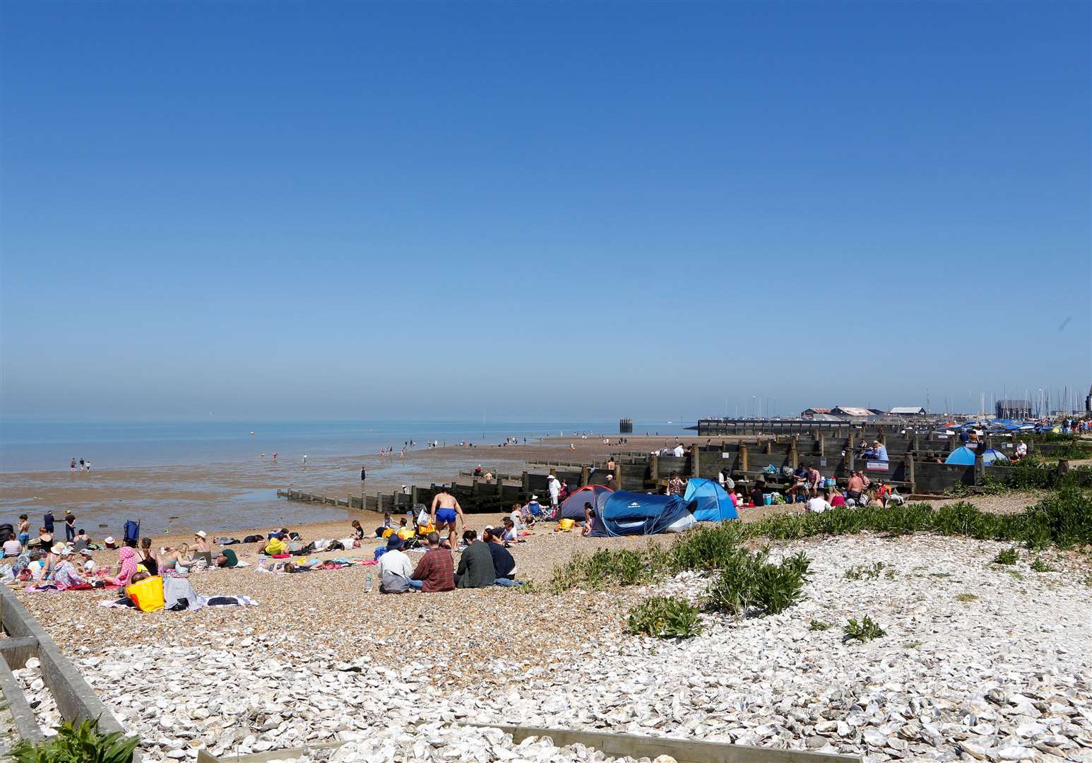 Whitstable beach is popular with visitors to the town. Picture: Andy Jones