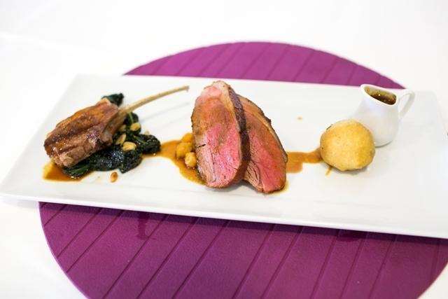 Eden Allsworth's salt marsh lamb cooked three ways accompanied by chickpea and butternut squash ragout and buttered black cabbage won over the panel of judges led by celebrity chef Richard Phillips