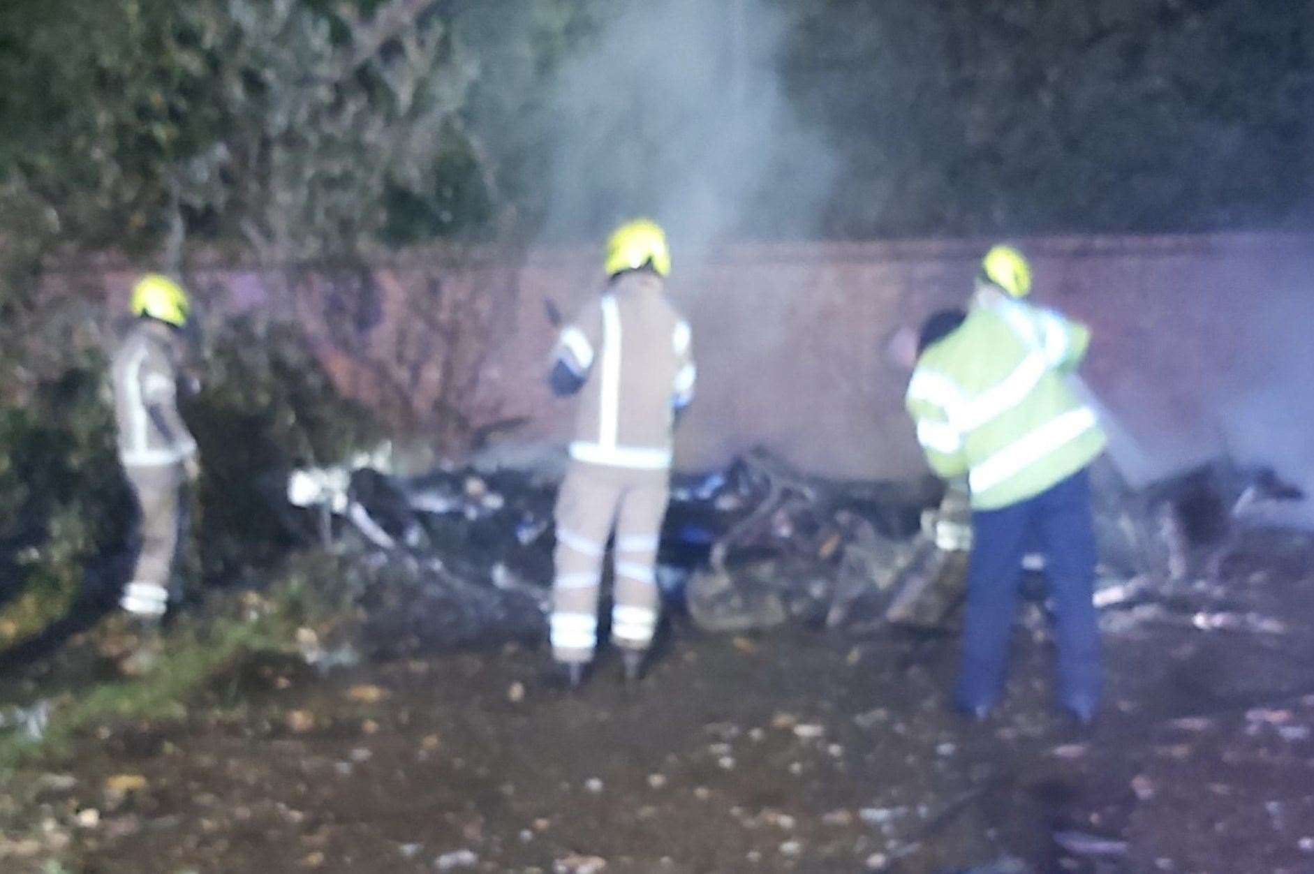 Two fire engines attended the scene near Sittingbourne High Street at midnight on Saturday night