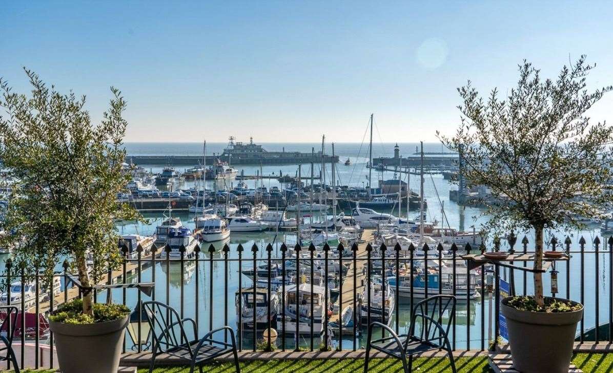 Watch the sun set over the harbour from your seafront terrace. Picture: Winkworth