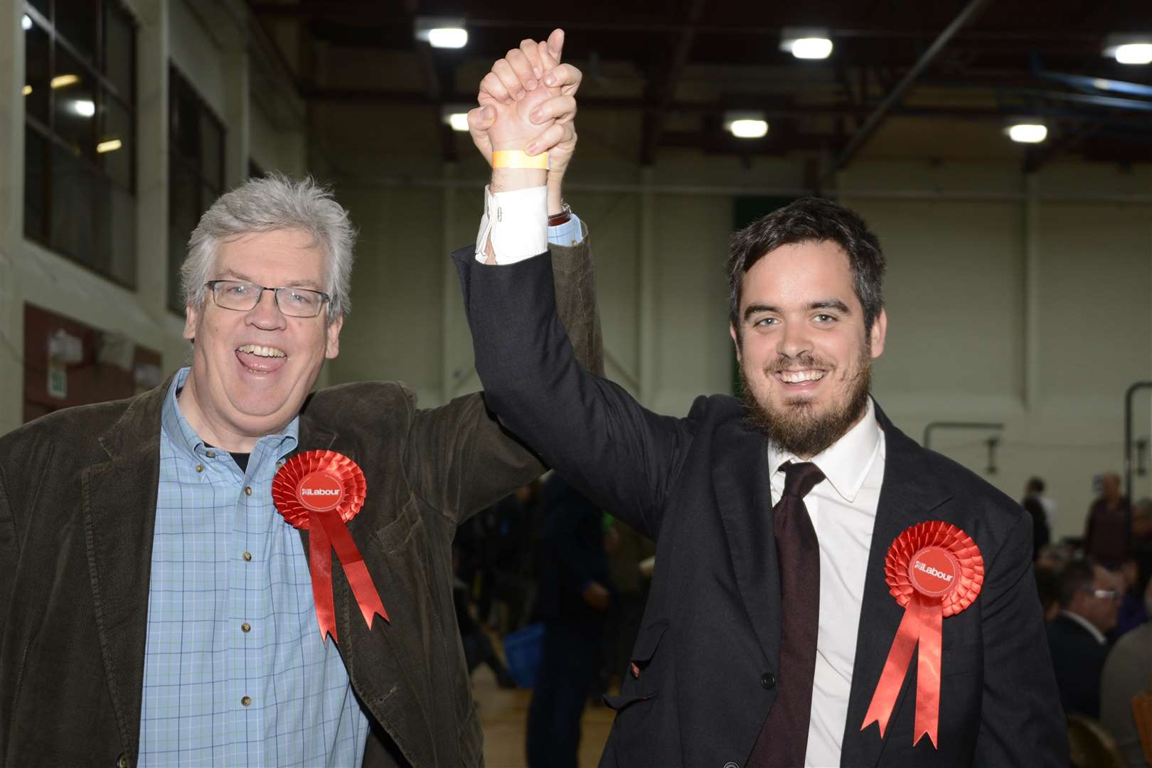 Proud dad David Ward with son Cllr Alexander Ward (Labour). Picture: Paul Amos