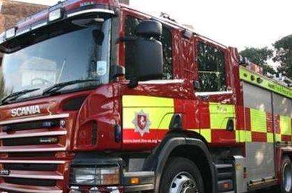 Fire crews gave a man 'oxygen therapy' at the scene