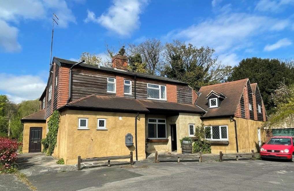 This former pub with a chequered history could fetch £420,000 when it goes under the hammer by Clive Emson Auctions. The Three Squirrels at Stockbury, which comes with 11 acres, used to be a lap-dancing club