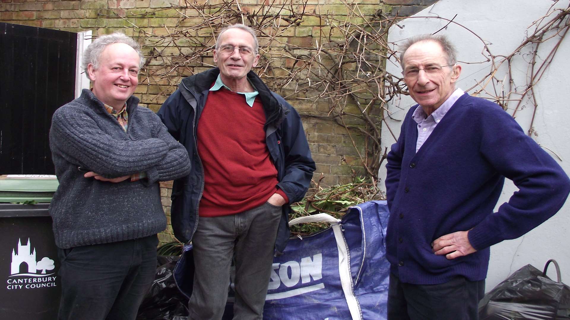 At the launch of Whitstable in Bloom, from left, Henry Lewis, Roger Seijo and Richard Stainton. Picture: Chris West