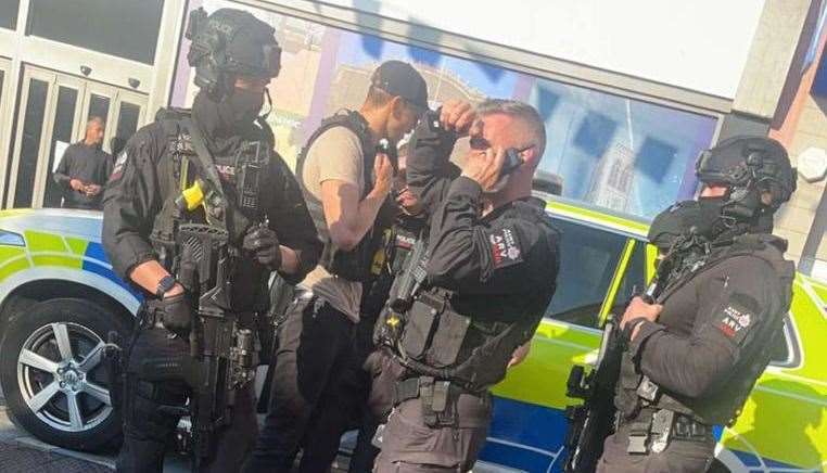 Armed police were called to the town centre on Sunday, June 4, after reports a handgun was seen