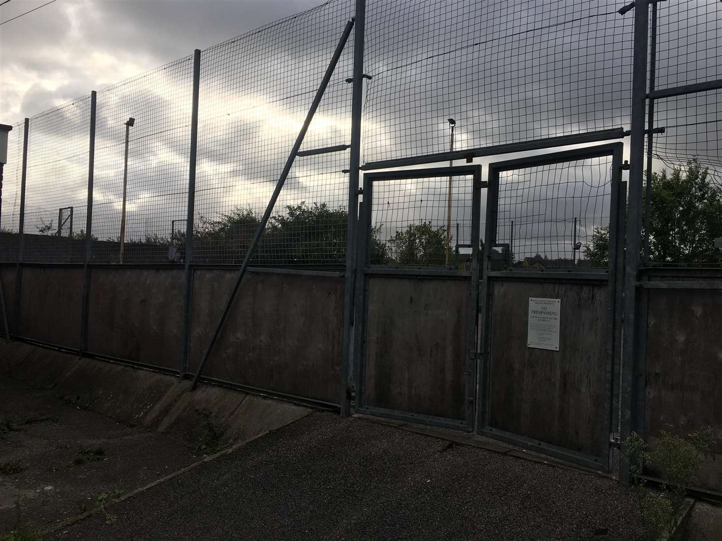 Human waste was left inside a football court on Shepway Green