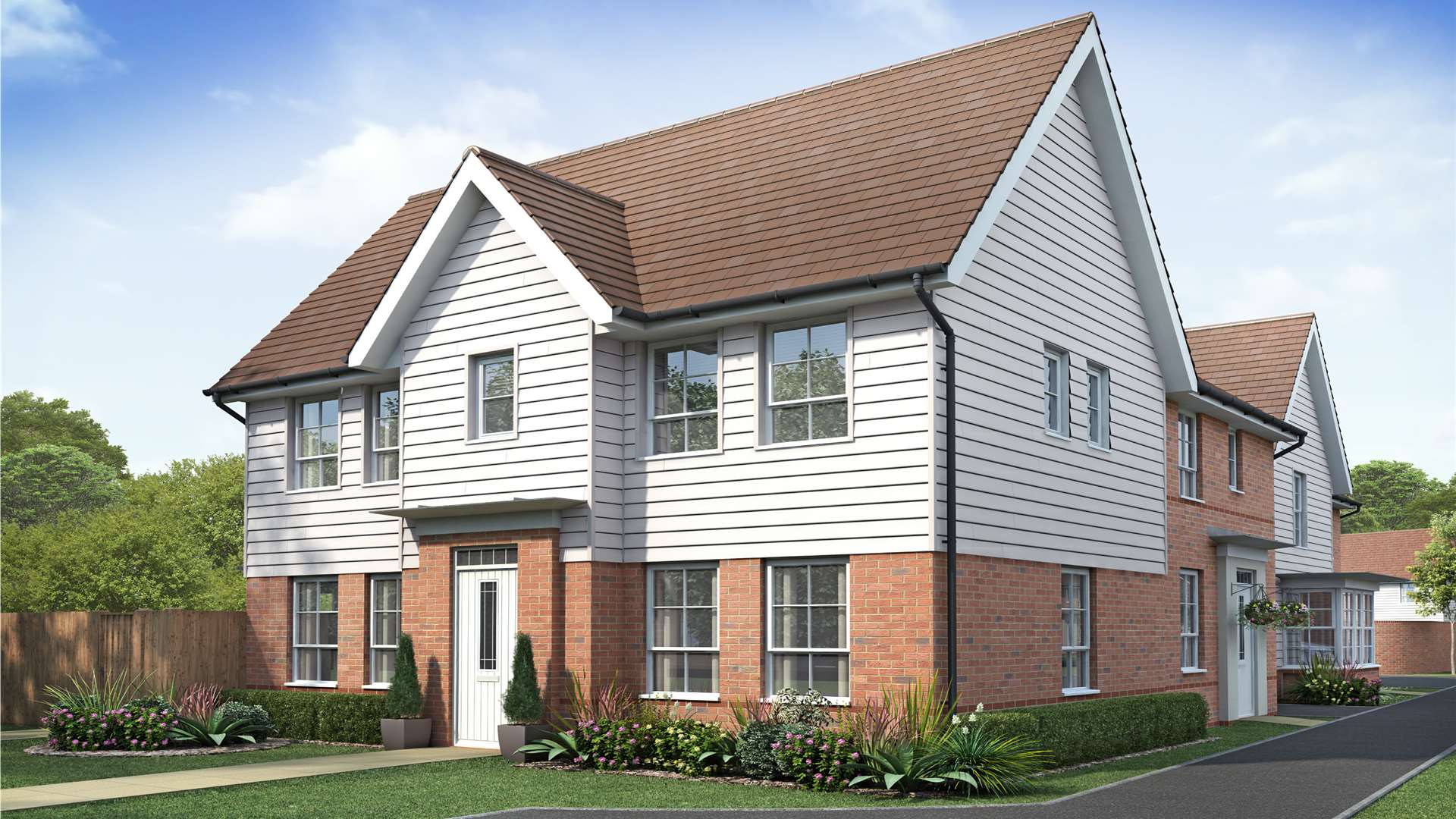 A CGI of one of the new homes at Barratt's The Orchards development set to open in Maidstone this year