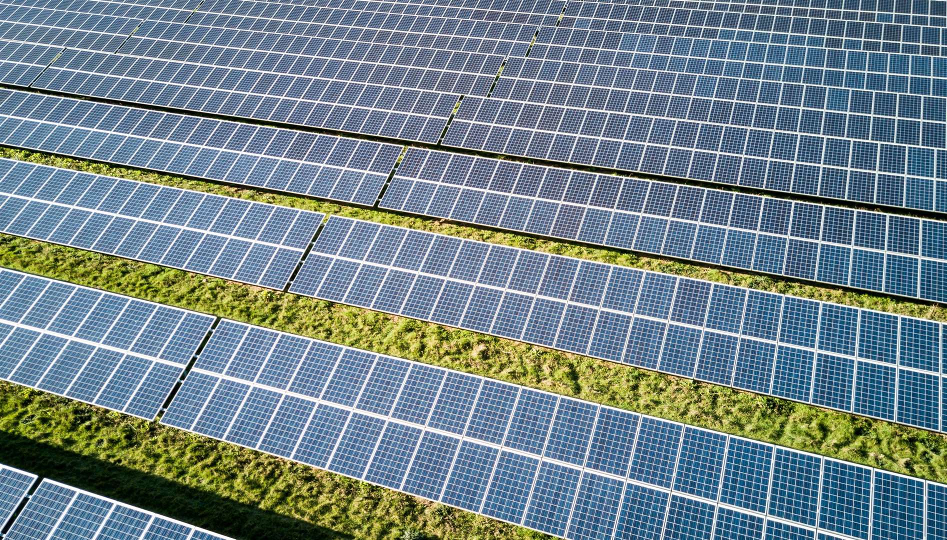 An example of what the site might look like, from a solar farm in Ashford
