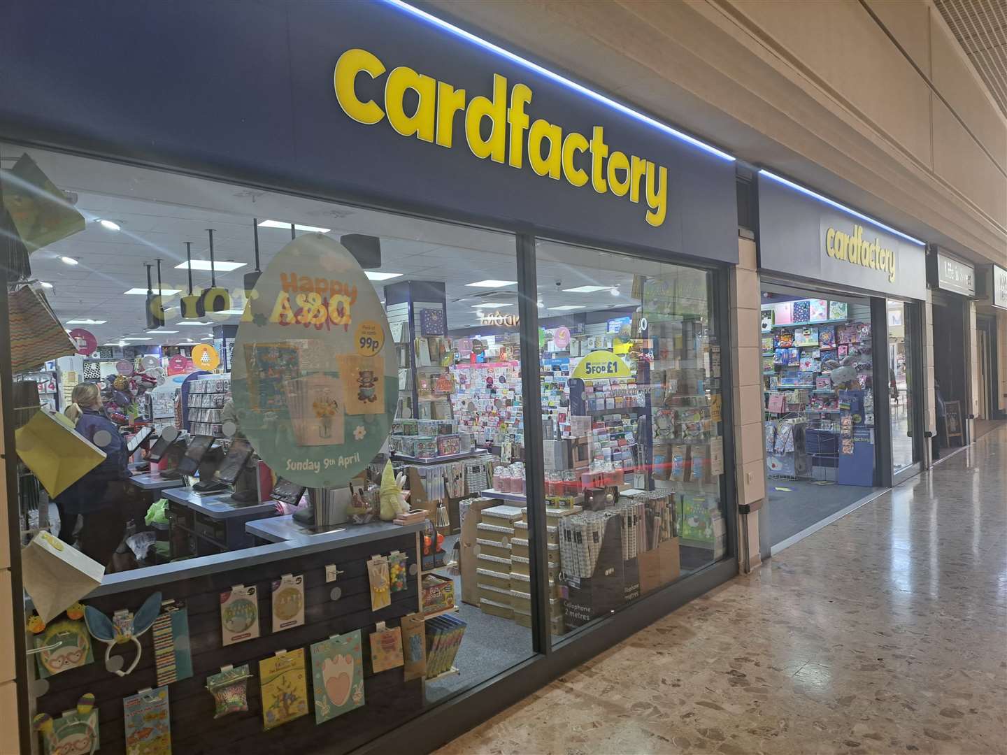 The Card Factory shop in Chatham's Pentagon centre is still open