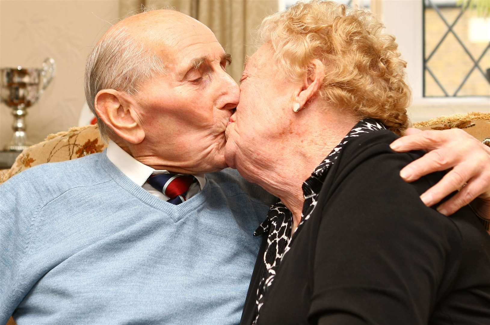 Percy and Jenny Lawrence pictured on their 70th wedding anniversary in 2014 Picture: Matt Bristow
