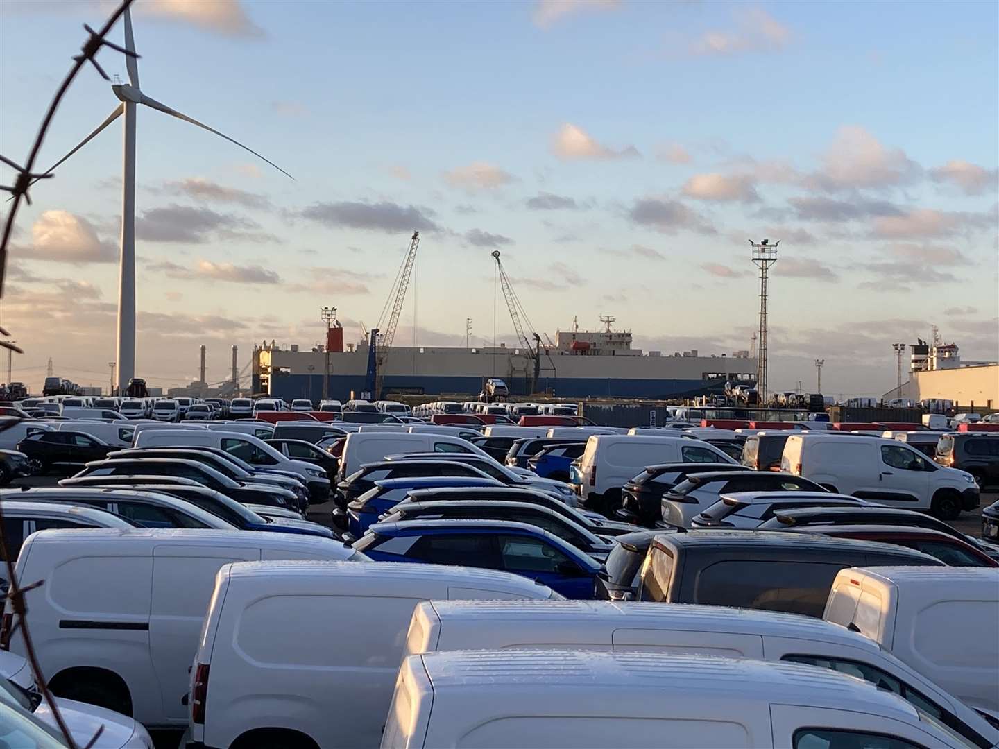 Imported cars at Sheerness Docks. Picture: John Nurden