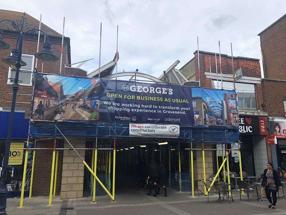 Refurbishment work is continuing on the St George's Centre in Gravesend (9400104)