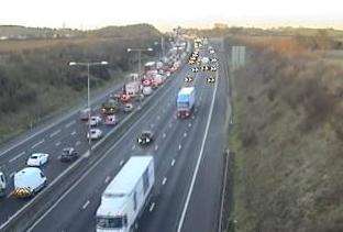 Traffic on the M25 clockwise. Picture: Highways England