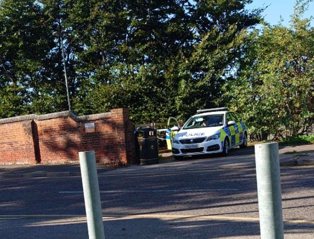 Police at the scene of an alleged rape at Great Lines park which was reported just days before the attack on Mr Jackson