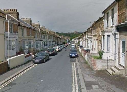 Clarendon Street, Dover where the lockdown party was broken up by police. Picture Google Maps