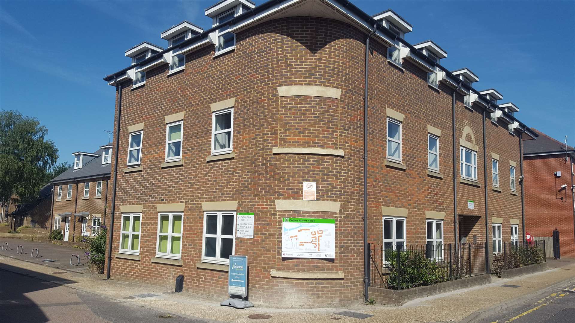 Former student flats in Parham Road, Canterbury, have become homes for social rent