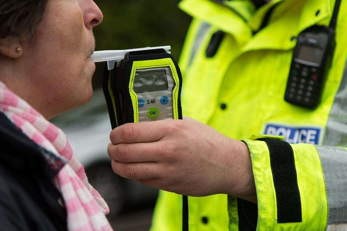 Kent Police arrested more than 200 people on suspicion of drink or drug driving in December