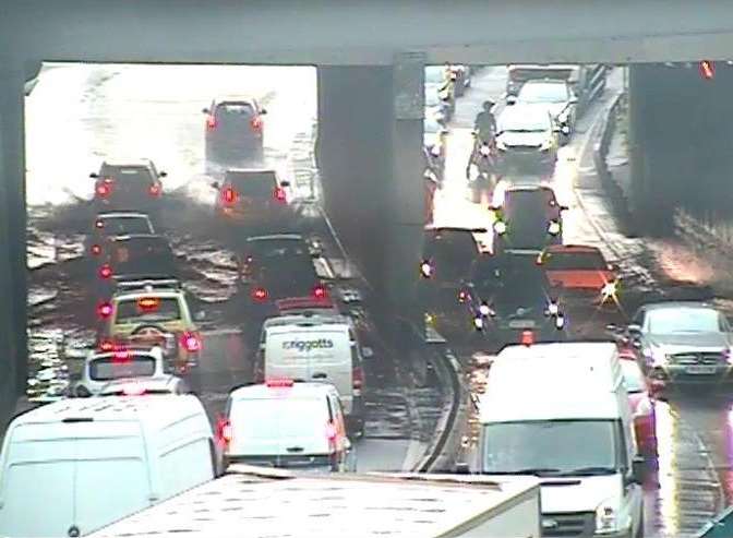 Queues at the Blackwall Tunnel are affecting motorists travelling into Kent