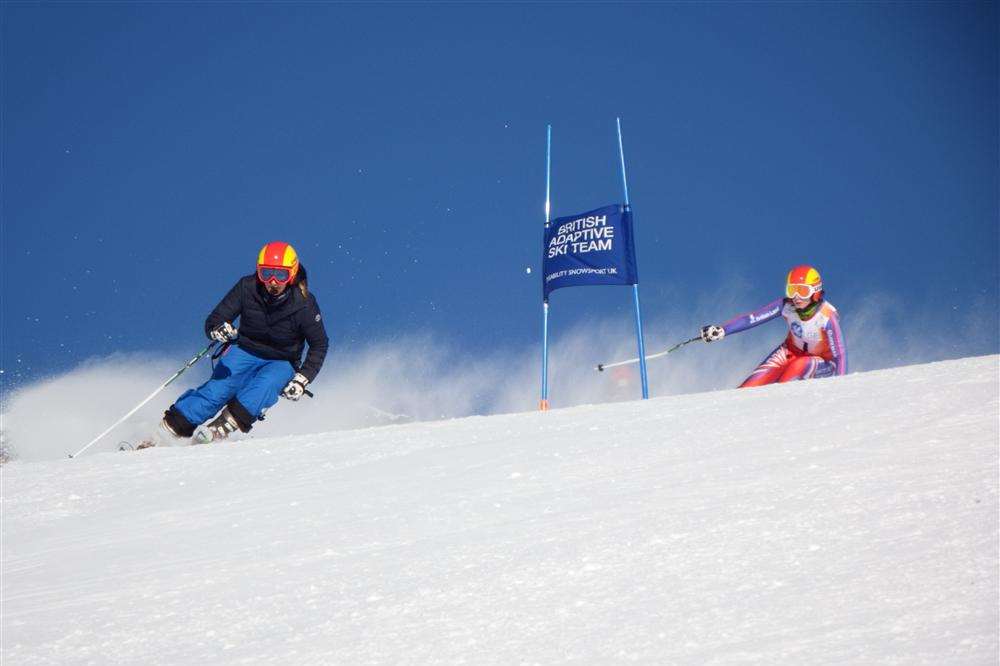Medway's Charlotte Evans in action on the slopes