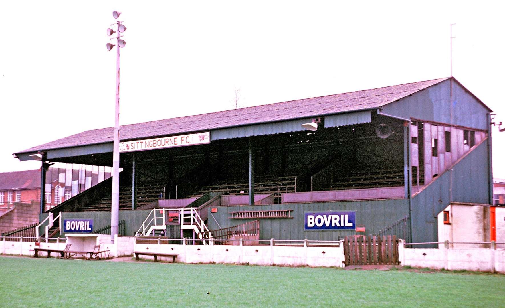 The Bull Ground - once home of Sittingbourne FC - pictured in 1975. Picture: Bob LIlliman