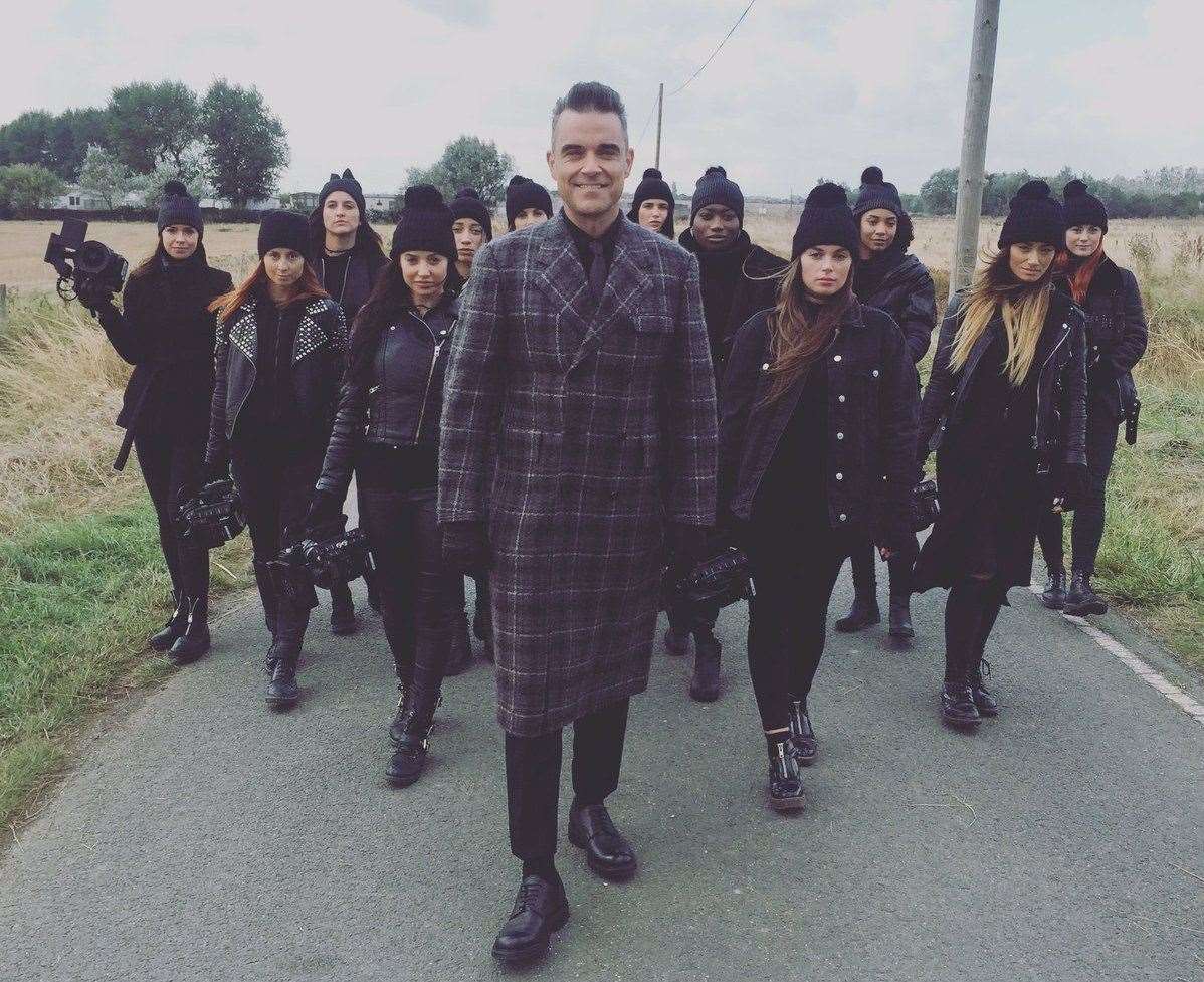 Robbie Williams filming in Leysdown