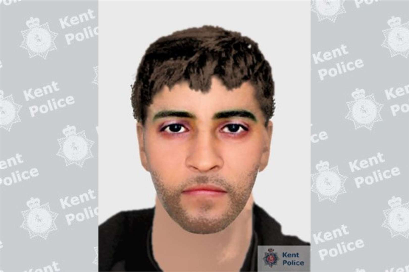 An e-fit of a man who reportedly exposed himself to a teenage girl. Photo: Kent Police