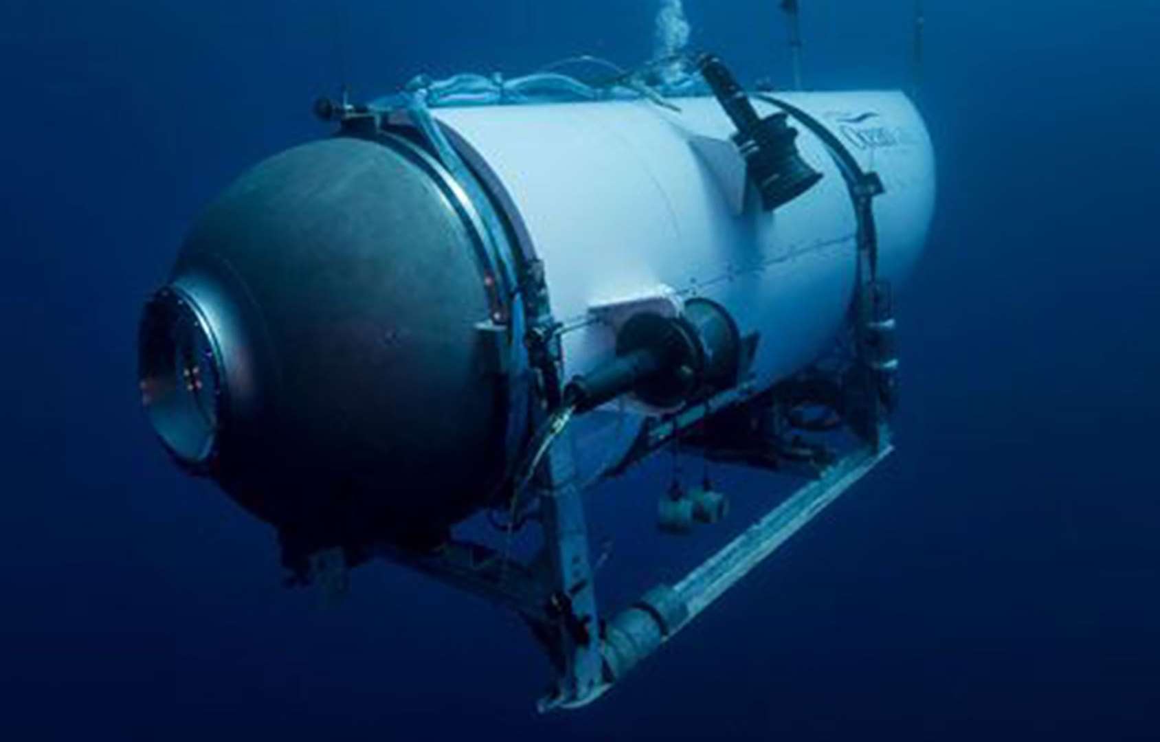 The Titan submersible weighs 20,000lb (OceanGate Expeditions/AP)