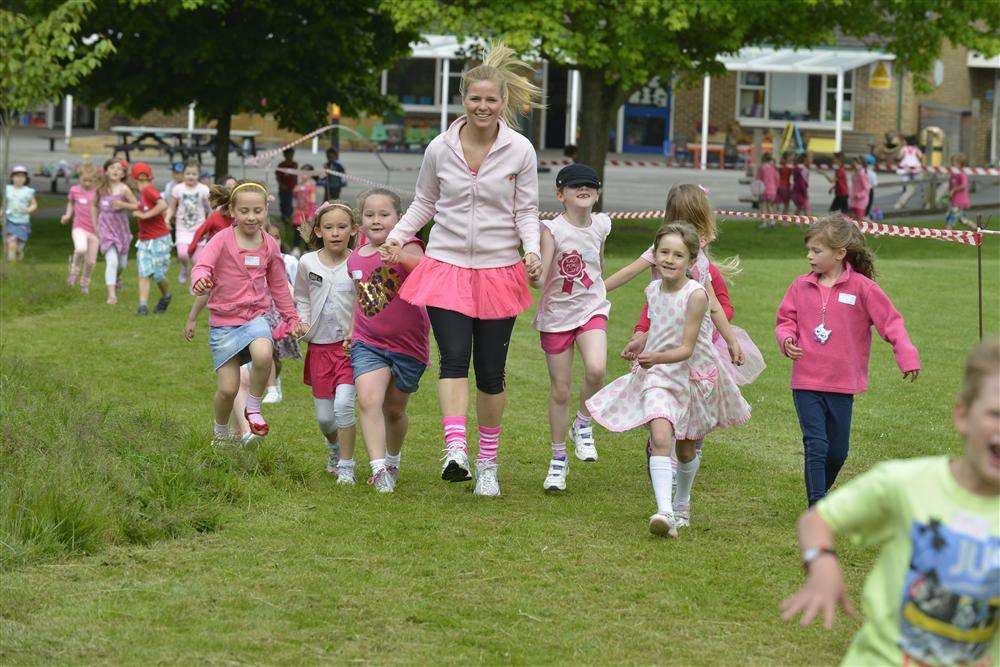 East Borough Primary School is raising money for breast cancer by doing a sponsored walk. Picture by Martin Apps