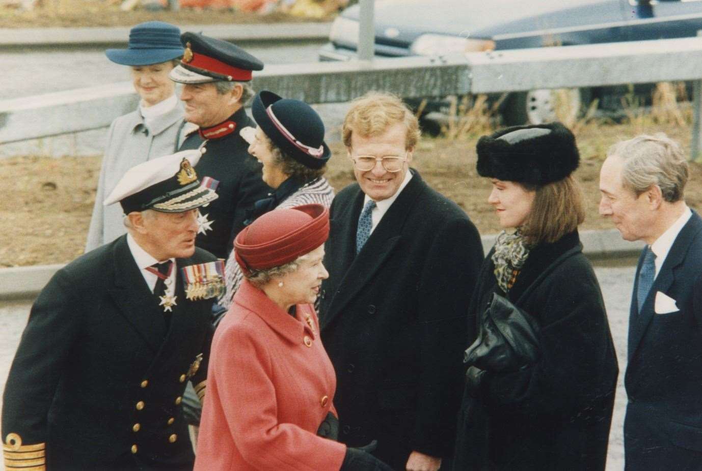 The Queen at the bridge opening in 1991