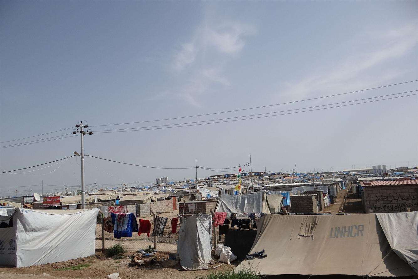 A refugee camp in Kurdistan, near the Syrian border