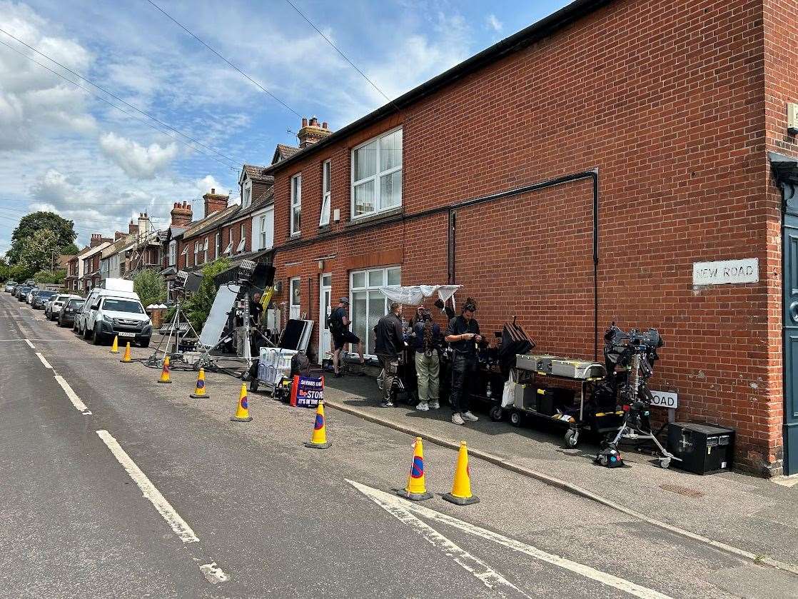 Film crews are currently in The Green in Hythe