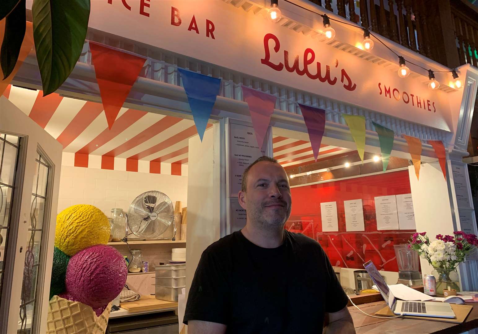 Marcus Mohanty runs Lulu’s Gelato ice cream shop, a stone’s throw from the Turner Contemporary
