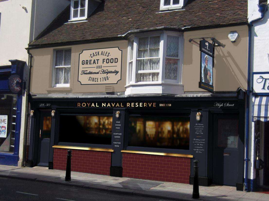 An image showing how the pub might look after the refurbishment. Picture: County Signs UK Ltd