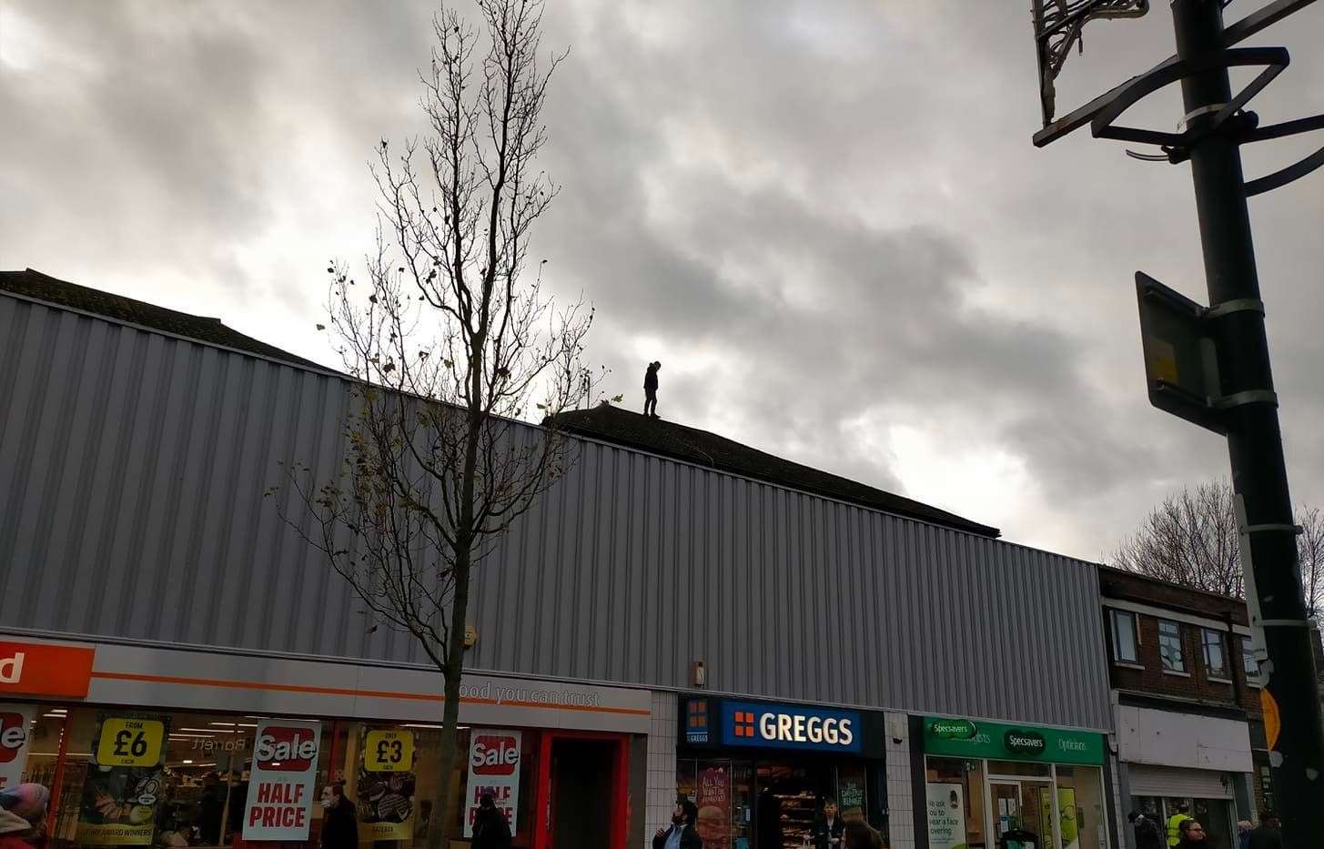 Three teenagers were arrested after climbing roof tops in Gillingham High Street. Picture: James Chespy