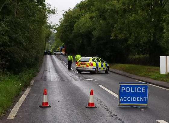 The scene of the crash in Hildenborough