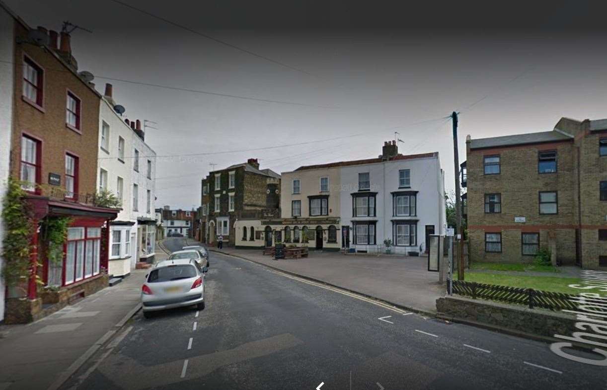 The incident happened in Charlotte Square, Margate, on Sunday night. Picture: Google Street View