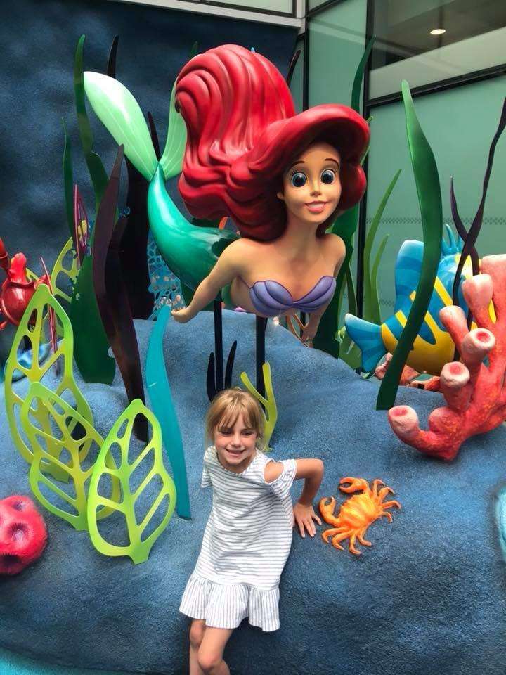 Ellice Barr visited the Disney Lagoon at Great Ormond Street before her operation on Friday