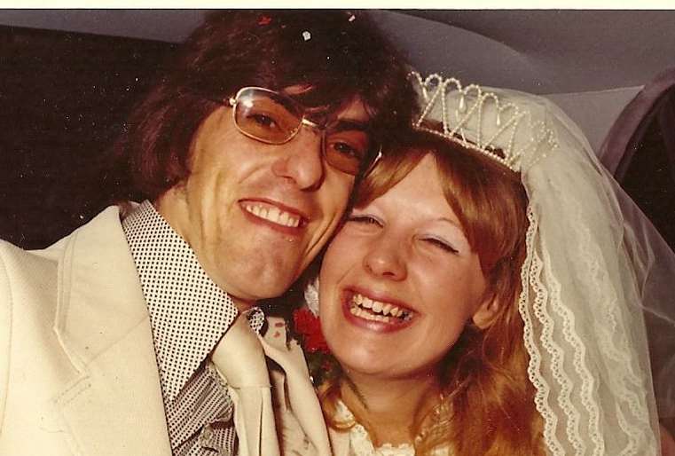 Barry and Ginny Crayford on their wedding day