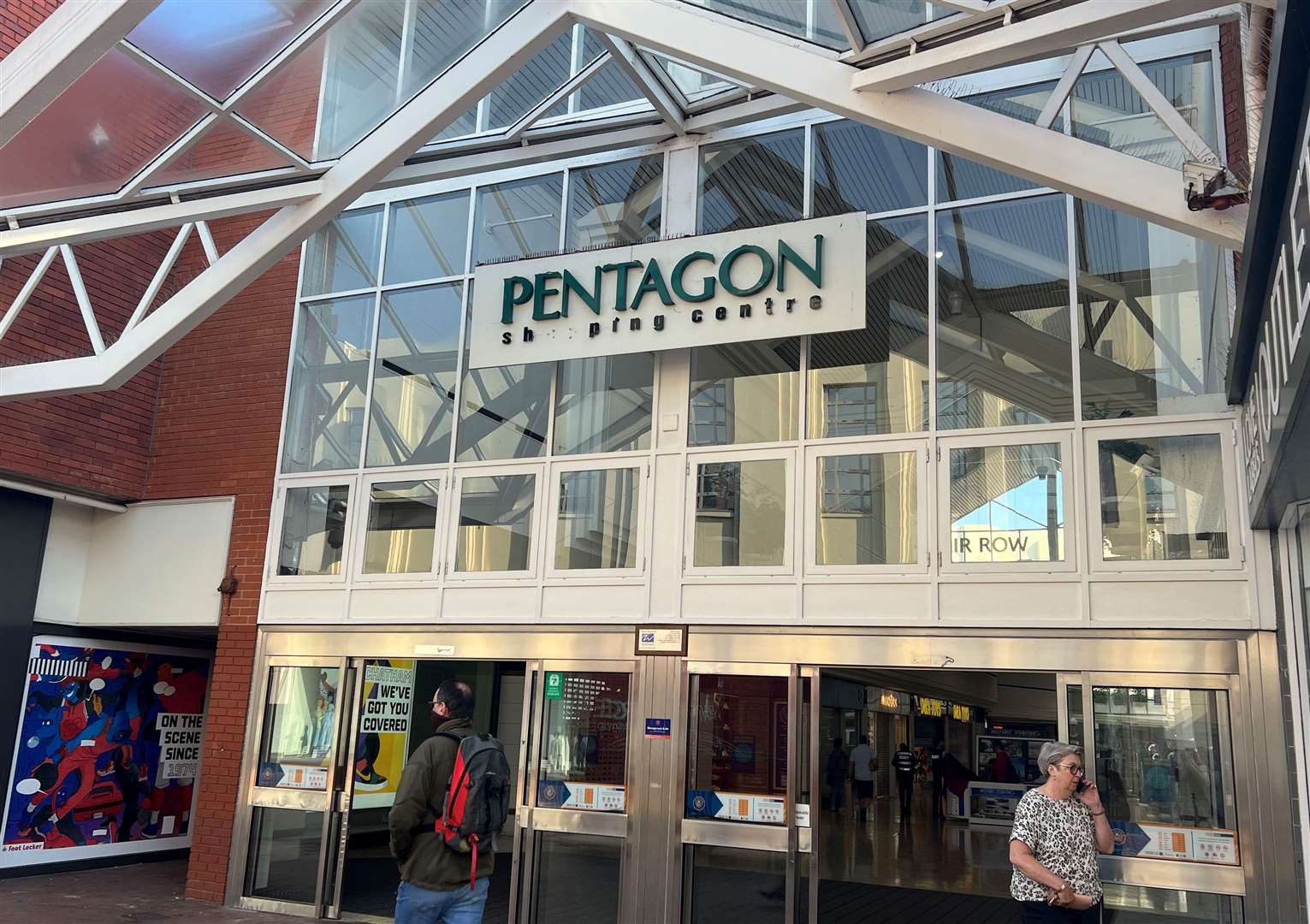 The Pentagon Shopping Centre was closed for a short time due to risks of flooding