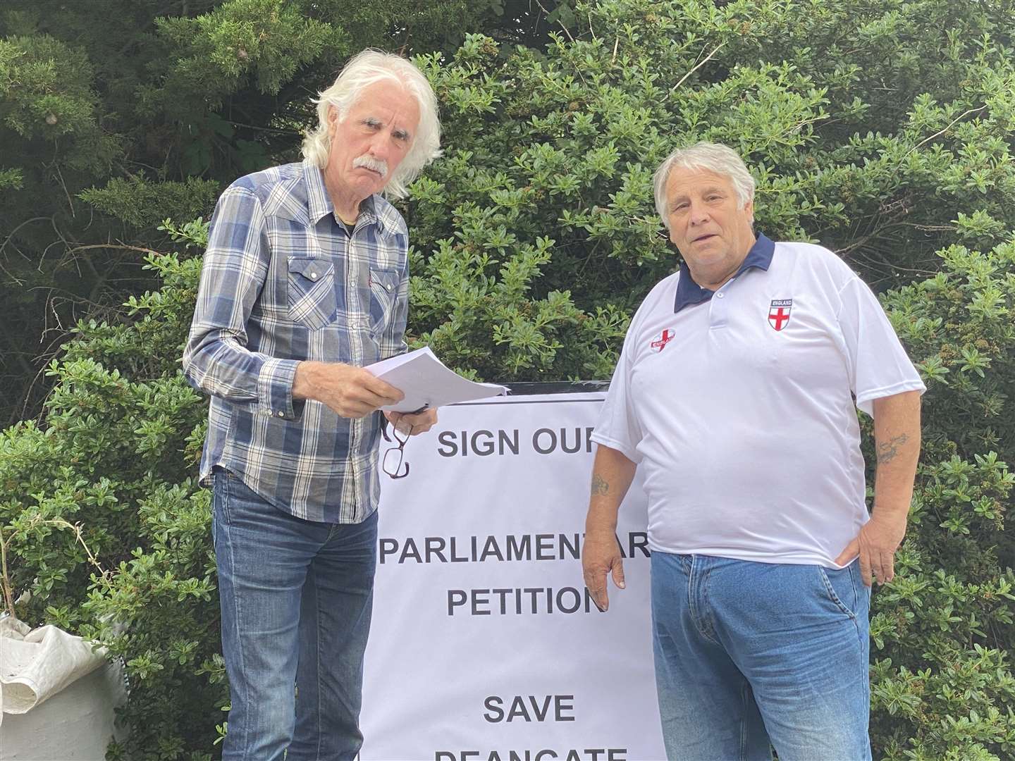 George Crozer, chairman of Deangate Community Partnership and High Halstow Parish Council and Medway councillor Ron Sands (Ind) have long opposed development at Deangate